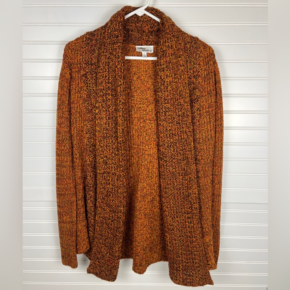 Allison Brittney Cozy Orange Knit Cardigan